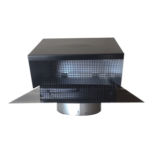 Builder's Best 012633 Black Metal Roof Vent Cap (6" Col...