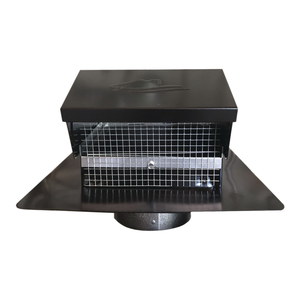 Builder's Best 012635 Black Metal Roof Vent Cap (4" Col...