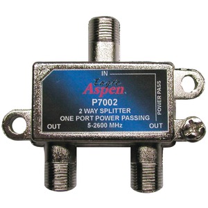 Eagle Aspen 500308 2-Way 2,600MHz Splitter (1-port pass...