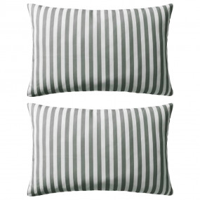 Outdoor Pillow Set of 2 Grey Polyester 23.6 x 15.7 in