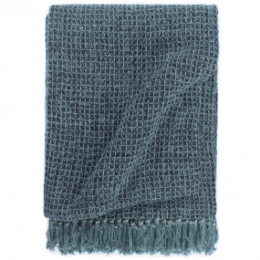 Throw Indigo Blue 100% Cotton 63.0 x 82.7 in Throw Blan...