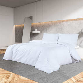 Duvet Cover Set White 100% Cotton 53.1x78.7 in Lightwei...