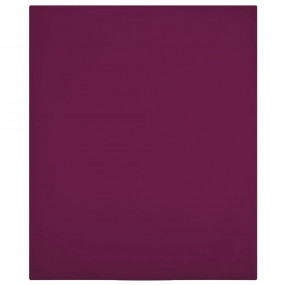 Jersey Fitted Sheet Bordeaux 100% Cotton 35.4 x 78.7 in...