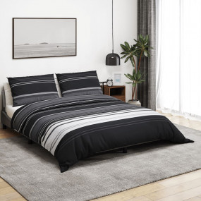 Duvet Cover Set Black and White 100% Cotton