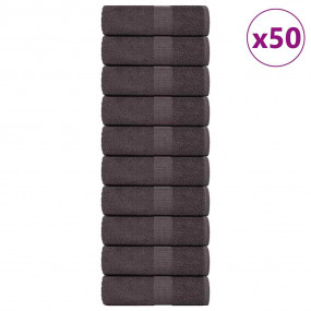 Guest Towel Set of 50 Anthracite 100% Cotton Standard