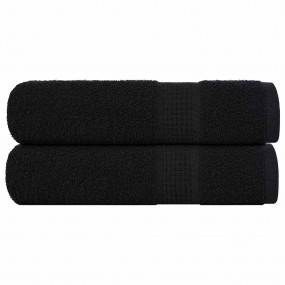 Shower Towel Set of 2 Black 100% ring-spun cotton 27.6 ...