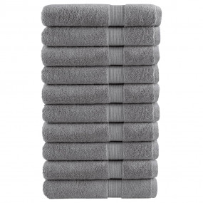 Sauna Towel Set of 10 Gray 100% ring-spun cotton 31.5 x...