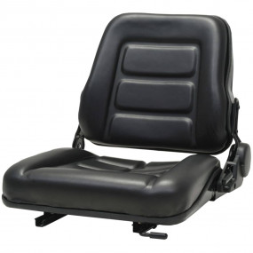 Tractor Seat Black PVC and Steel Medium Forklift Seat