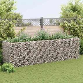 Gabion Raised Bed Silver Galvanized steel Large