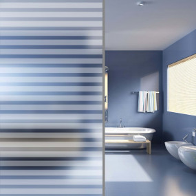 Window Film Clear with frosted stripes PVC 0.9 x 50m Wa...