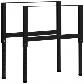 Metal Frame Set of 2 Black Powder-coated metal Adjustab...