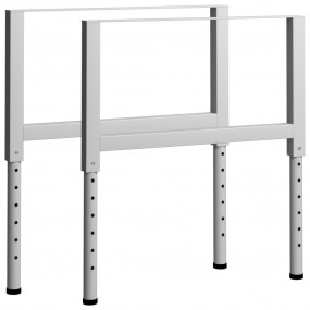 Metal Frame Set of 2 Grey Powder-coated metal Adjustabl...