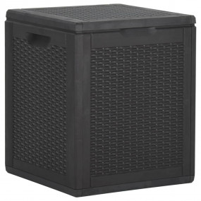 Storage Box Black 100% Polypropylene with Rattan look S...