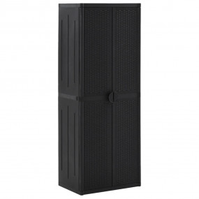 Garden Cabinet Black Polypropylene Medium Garden Cabine...
