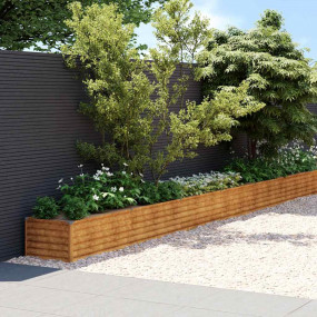 Garden Raised Bed Brown, Rusty Corten Steel Large