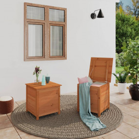 Cushion Box Brown Solid fir wood Medium Cushion Box Squ...