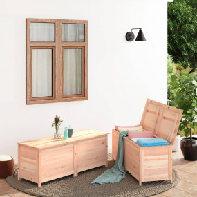 Cushion Box Natural Wood Solid Fir Wood Large Cushion B...