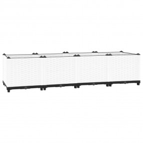 Raised Bed White Polypropylene Large Durable Raised Gar...