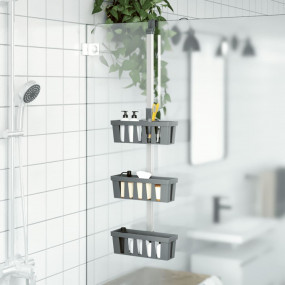 Shower Hanger Shelf Silver Aluminum, PS, PP Medium