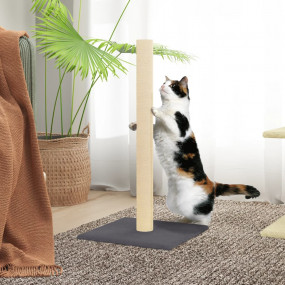 Cat Scratching Post Dark Grey Engineered Wood, Plush, S...