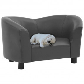 Dog Sofa Grey 100% Polyurethane, Solid Fir Wood