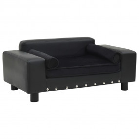 Dog Sofa Black Faux leather 31.9 x 16.9 x 12.2 in Dog S...