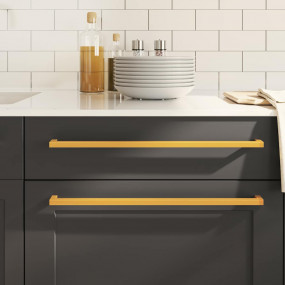 Cabinet Handle Set of 5 Gold Stainless steel 18.9 in Du...