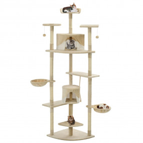 Cat Tree Beige and White