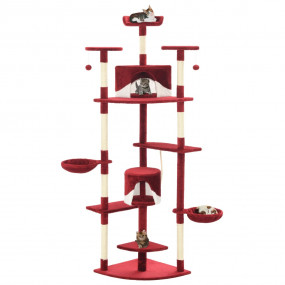 Cat Tree Red and White