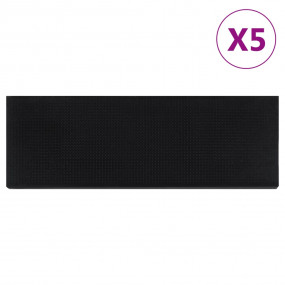 Stair Tread Black Rubber 9.8 in x 29.5 in Outdoor Anti-...