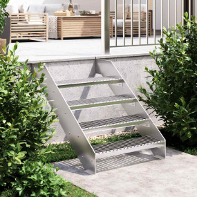 Grate Step Silver Galvanized steel 27.6 in x 9.4 in Non...