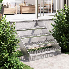 Grate Step Silver Galvanized Steel Large Non-slip Grate...