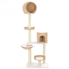 Cat Tree Natural Seagrass, Soft plush, Sisal rope Large...