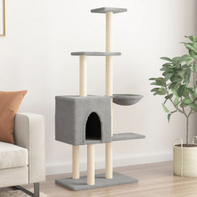 Cat Tree Light grey Engineered wood, plush, sisal 57.1 ...