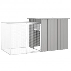 Chicken Cage Grey Galvanized steel 78.7 x 35.8 x 39.4 i...