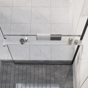 Shower Shelf Chrome Aluminum Alloy 35.4 in Length Minim...