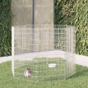 Animal Enclosure Silver Galvanized iron 21.3 x 39.4 in ...
