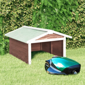 Lawn Mower Garage Mocca and White Solid firwood, plywoo...