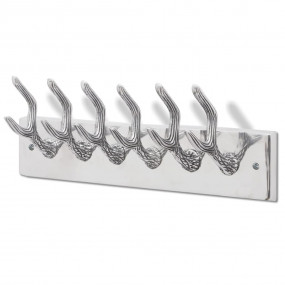 Coat Rack Silver Aluminum Compact Decorative Inlays Coa...