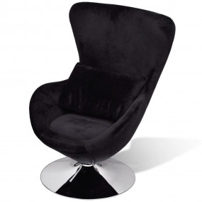 Armchairs Black and silver Plywood and iron with polyes...