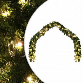 Garland Green Artificial Greenery 20m Decorative Inlays...