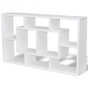 Wall Shelf White Melamine faced Engineered wood Medium ...