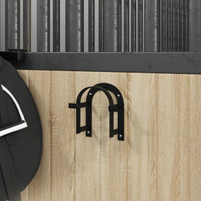Imag:Bridle Hanger Black Powder-coated iron Wall mounting