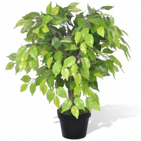 Artificial Plant Green Plastic, Iron wire, Wood Small