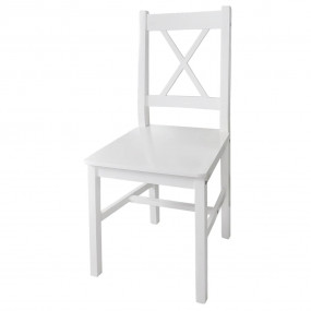 Dining Chair Set of 4 White Pine wood Medium Ergonomic