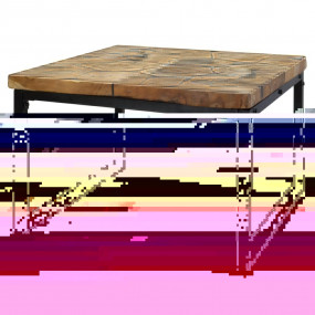 Coffee Table Black and Brown Real teak with black resin...