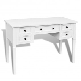 Writing Desk White MDF and pine wood 43.1 in  17.7 in  ...