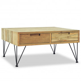 Coffee Table Natural wood and black