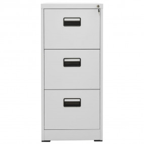 Filing Cabinet Light Grey Steel Medium Locks Filing Cab...