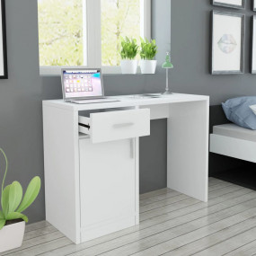 Desk White Engineered wood, MDF 39.4 x 15.7 x 28.7 in